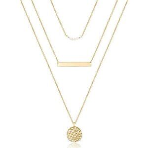 3 PCS Dainty Choker Necklace, Handmade 14K Gold Plated Y Pendant Necklace